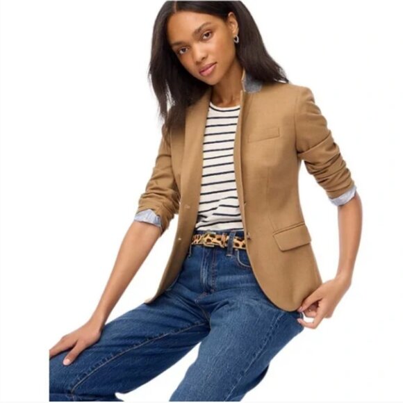 NWT J Crew Original Schoolboy Blazer Jacket Camel 16 New with Tags $198 SOLD OUT - Picture 1 of 8